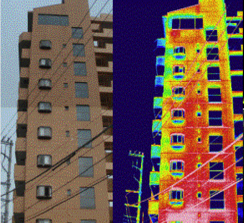 External wall hollow drum infrared detection service