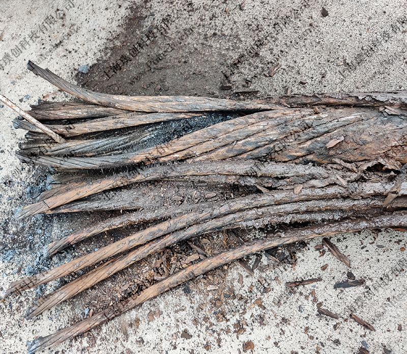 Non-destructive testing of steel wire rope to judge corrosion